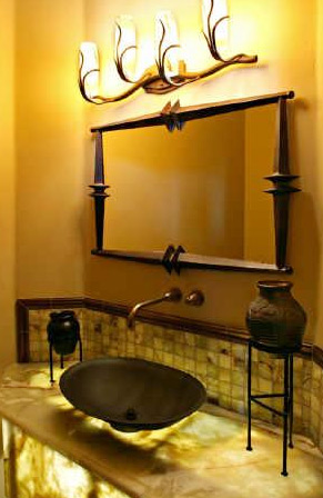 Bathroom Design Gallery on Boring Bathroom To A Colorful And Stimulating Bathroom By Adding A